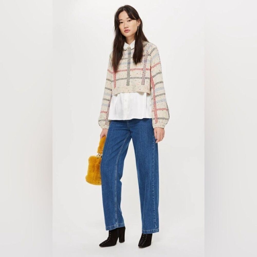 Topshop Check Pattern Sweater - Picture 5 of 12